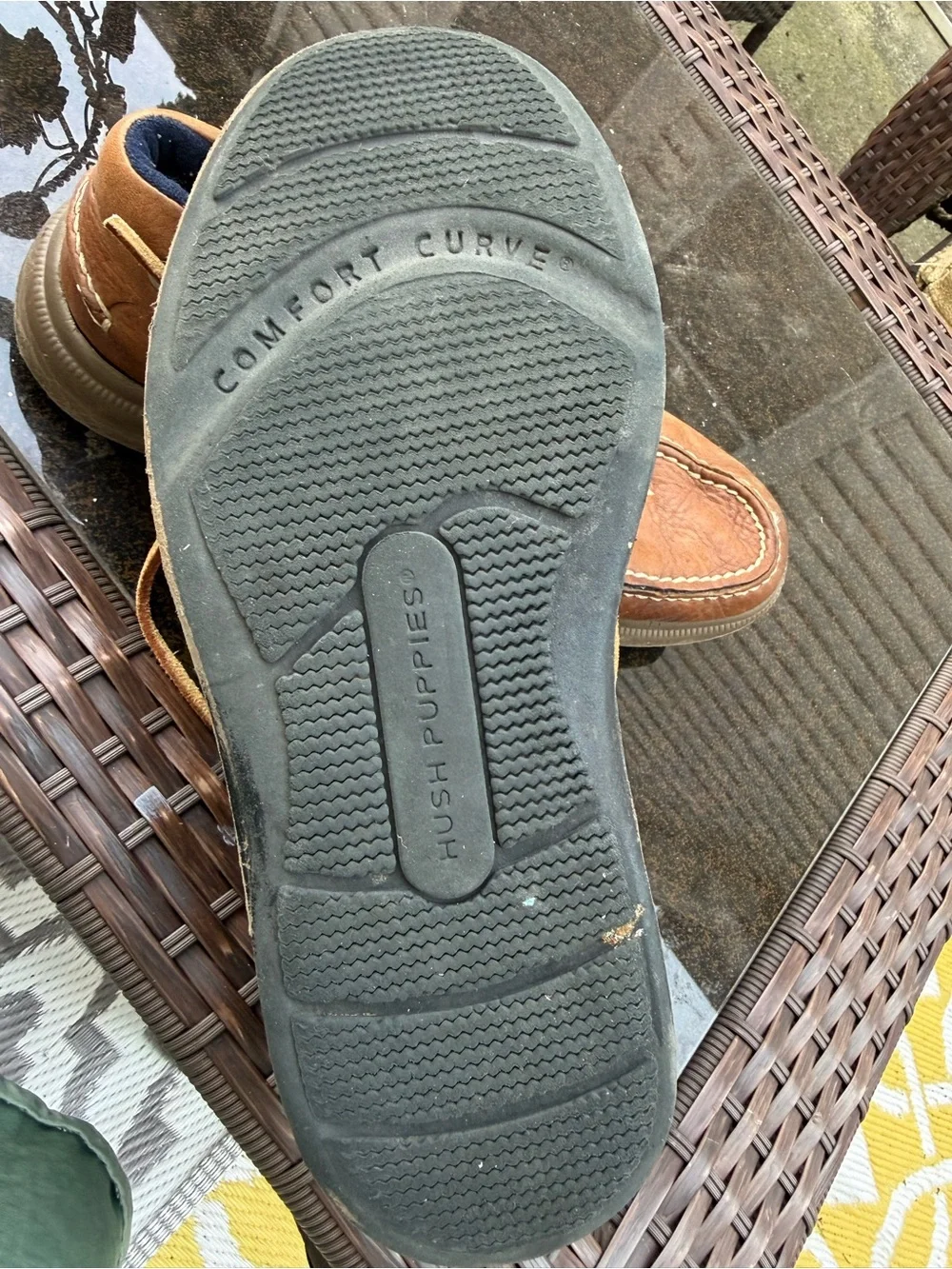 Hush Puppies Men’s Tan Leather Boat Shoes